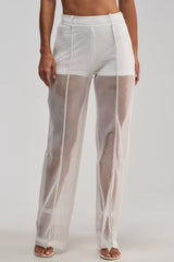 ONE TO WATCH MESH TROUSER IN WHITE