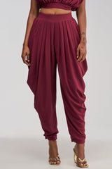 READY TO DANCE SLINKY PANT IN BURGUNDY