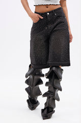 STARS SHINING RHINESTONE BERMUDA SHORT