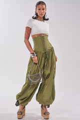 LOCKED UP FOR GOOD LACE UP BALLOON PANT