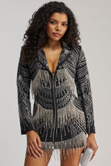 NOT YOUR BABE RHINESTONE BLAZER DRESS