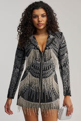 NOT YOUR BABE RHINESTONE BLAZER DRESS