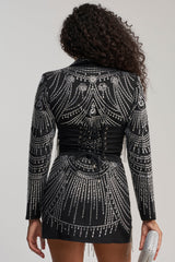 NOT YOUR BABE RHINESTONE BLAZER DRESS