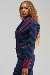 NEVER BETTER PINSTRIPE BLAZER