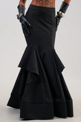GIVE IT UP PINSTRIPE MAXI SKIRT