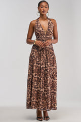 SUGAR RUSH MESH MAXI DRESS IN ANIMAL