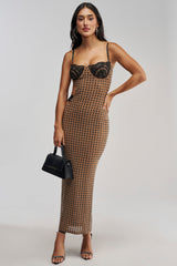 NEVER ALONE IN THE SHEETS RHINESTONE MAXI DRESS