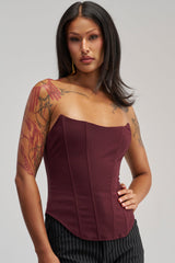 EVERYDAY LUXE CORSET IN BURGUNDY