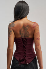 EVERYDAY LUXE CORSET IN BURGUNDY