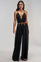 SITTING PRETTY PAVE CHAIN LINK JUMPSUIT DRESS