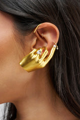 FIRST CHOICE STATEMENT EARRING CUFF IN GOLD