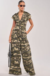 MAJOR DRAMA CAMO JUMPSUIT IN CAMO