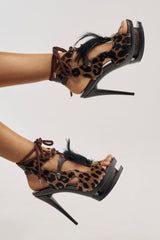 AZALEA WANG AYLA BROWN PLATFORM SANDAL