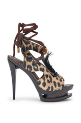 AZALEA WANG AYLA BROWN PLATFORM SANDAL