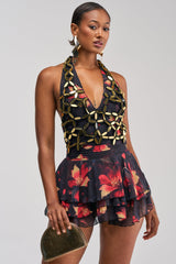 ISLAND TIME EMBELLISHED MINI DRESS