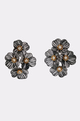 BLACK BLOSSOM DRAMA EARRINGS