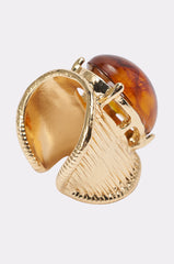 CROWN ENERGY GOLD RING IN BROWN