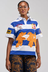 FIRST ROW ICON STATUS CROPPED STRIPED POLO