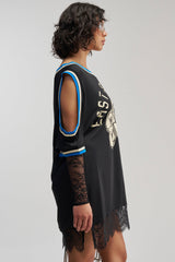 PUT ME IN COACH LACE MINI JERSEY DRESS