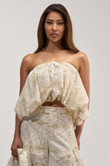 SUMMER TIME BLISS EYELET TUBE TOP