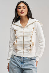 OUT OF YOUR LEAGUE EMBELLISHED SWEATSHIRT