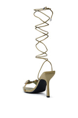 GROUND WORK SAGE POINTED TOE SILVER HARDWARE SANDAL