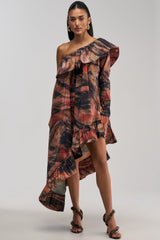 MOOD SWING PRINTED BUBBLE MINI DRESS