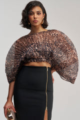UNTAMED INSTINCT CHIFFON TOP