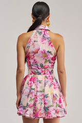 SHES A DIVA FLORAL MINI DRESS IN PINK MULTI