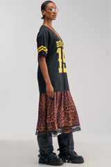 CITY GIRL LAYERED JERSEY MAXI DRESS