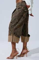 DOWN AND DIRTY CAMO BERMUDA SHORT
