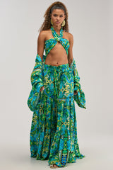 INTO THE GARDEN PALAZZO PANT IN GREEN MULTI