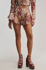PENNY BROCADE SHORT IN BRONZE