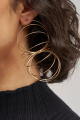 GOLD SLINKY EARRINGS