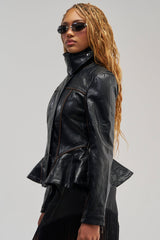 SMALL CIRCLE PEPLUM MOTO