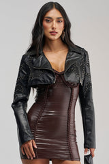 LOTTIE STUDDED CROP MOTO