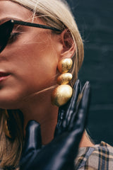 BALLS TO THE WALL EARRING IN GOLD