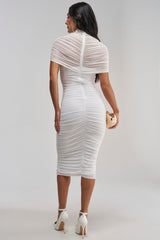 FIRST CLASS FANTASY MESH MIDI DRESS