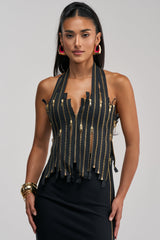 YOU REALLY THOUGHT ZIP UP CORSET
