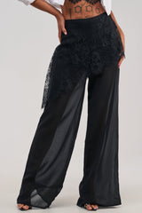 DRIFT AWAY PALAZZO PANT WITH LACE SKIRT OVERLAY