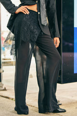 DRIFT AWAY PALAZZO PANT WITH LACE SKIRT OVERLAY