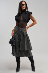 OFFICE SIREN STRIPED GAUCHO PANT