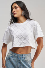 DIAMOND DUST RHINESTONE TEE