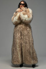 VENUS FAUX FUR TRENCH