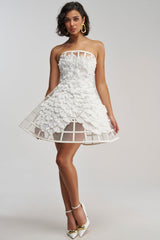 FULL BLOOM CAGE DRESS IN WHITE
