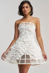 FULL BLOOM CAGE DRESS IN WHITE