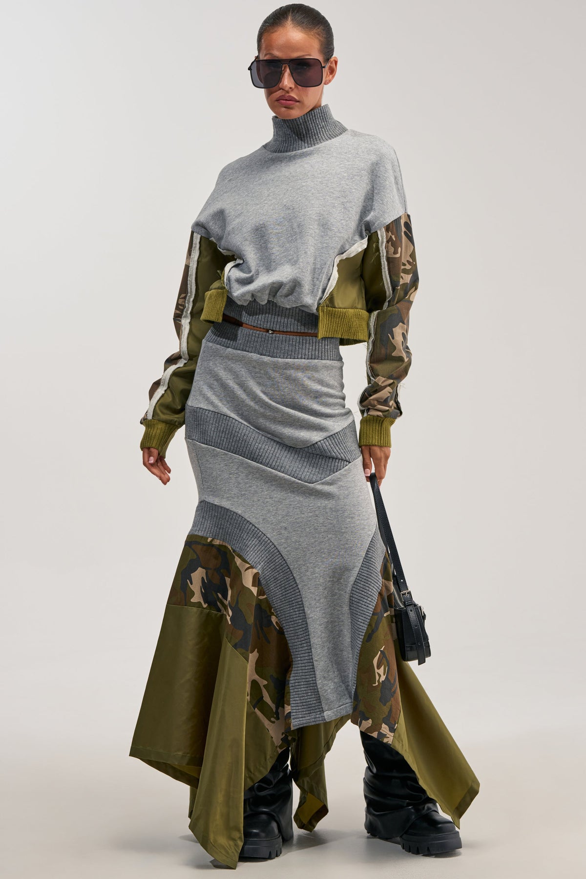 INES COLORBLOCKED MAXI SKIRT