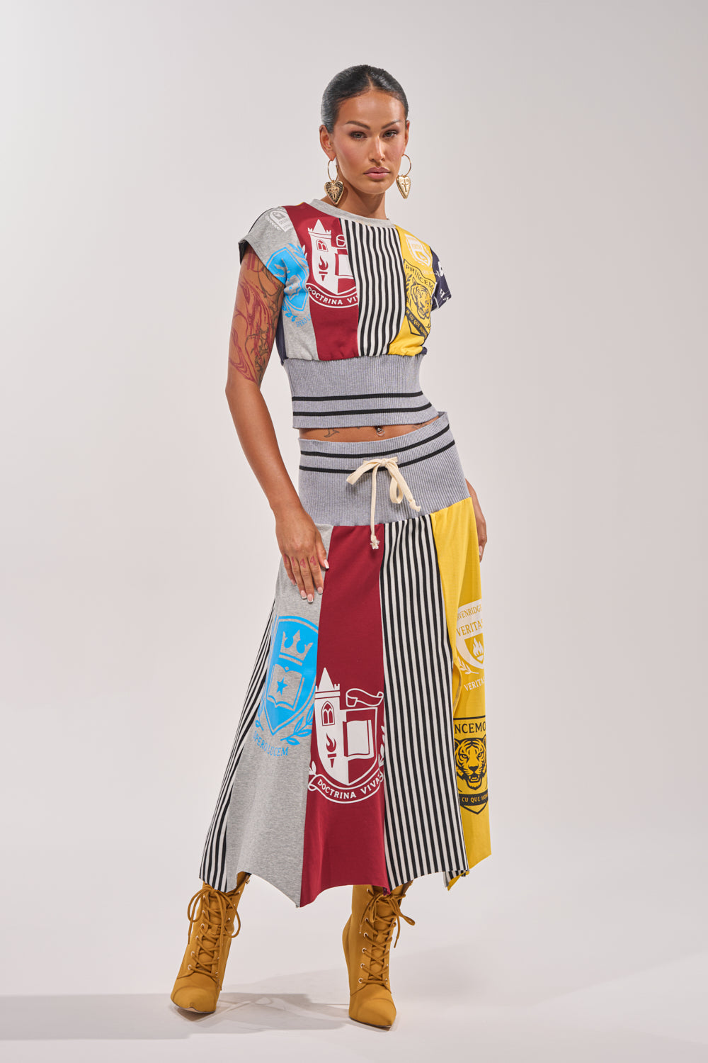 MIXED FEELINGS MIDI SKIRT