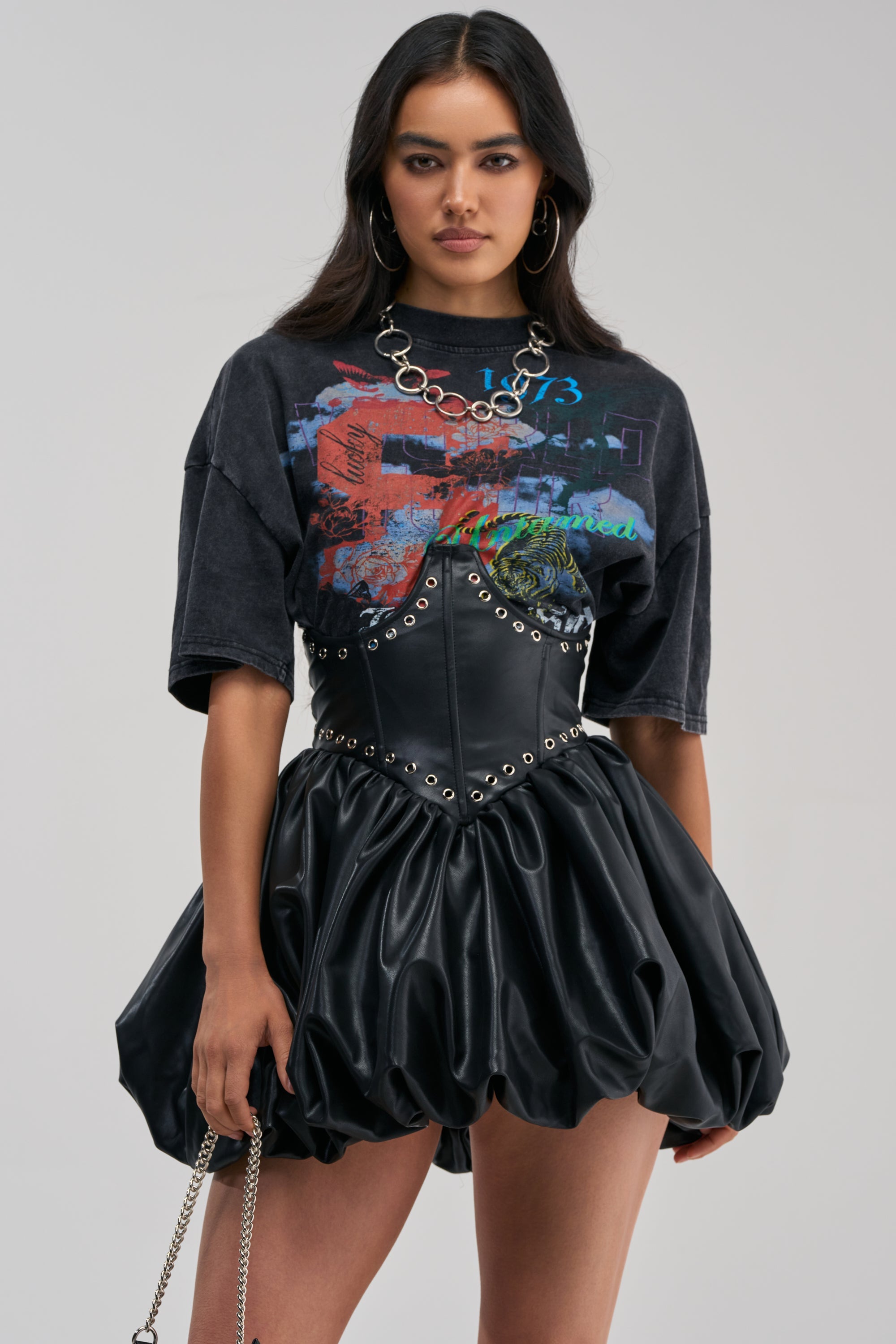 COOL GIRLS ONLY PU MINI DRESS