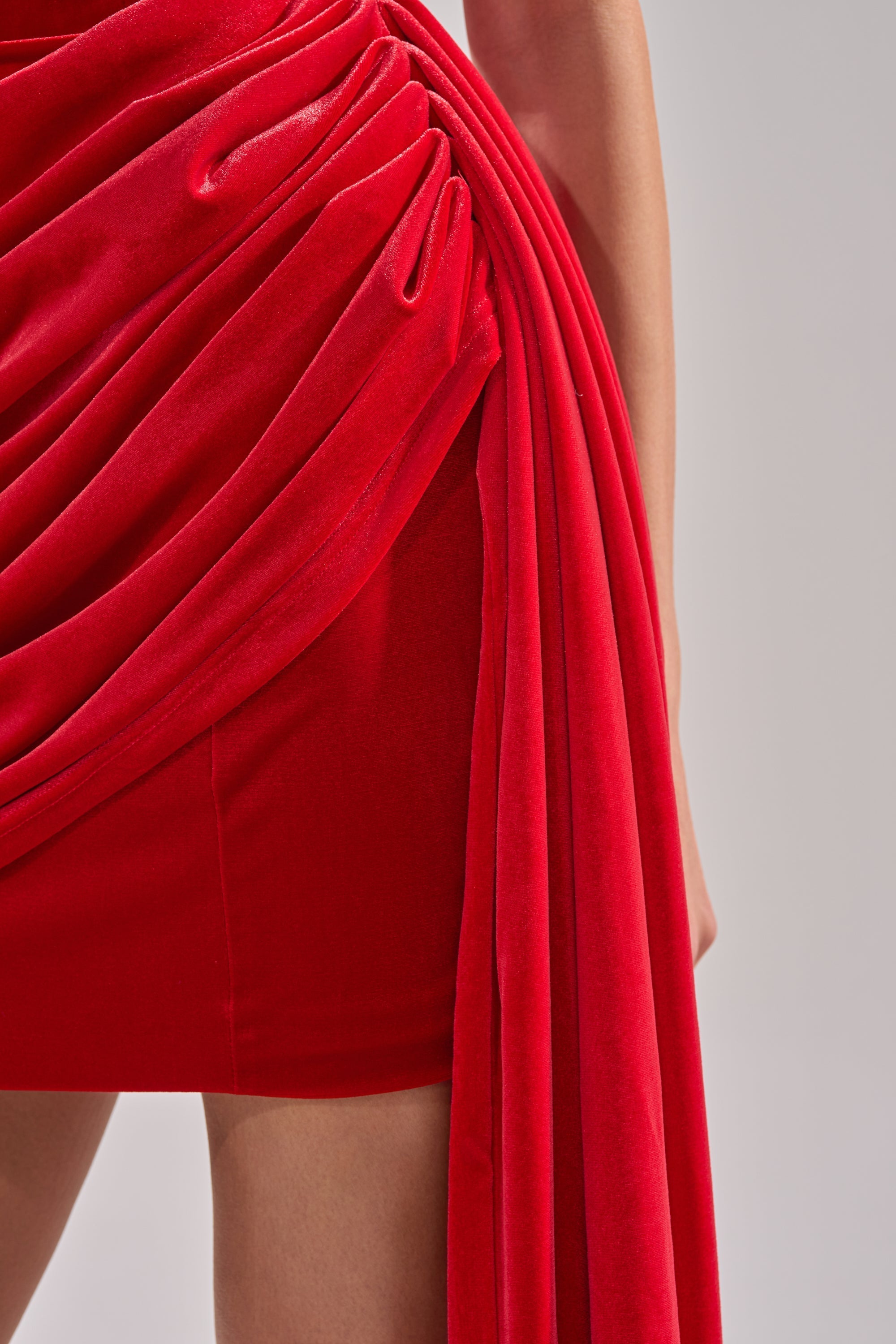 ON FIRE VELVET MINI DRESS